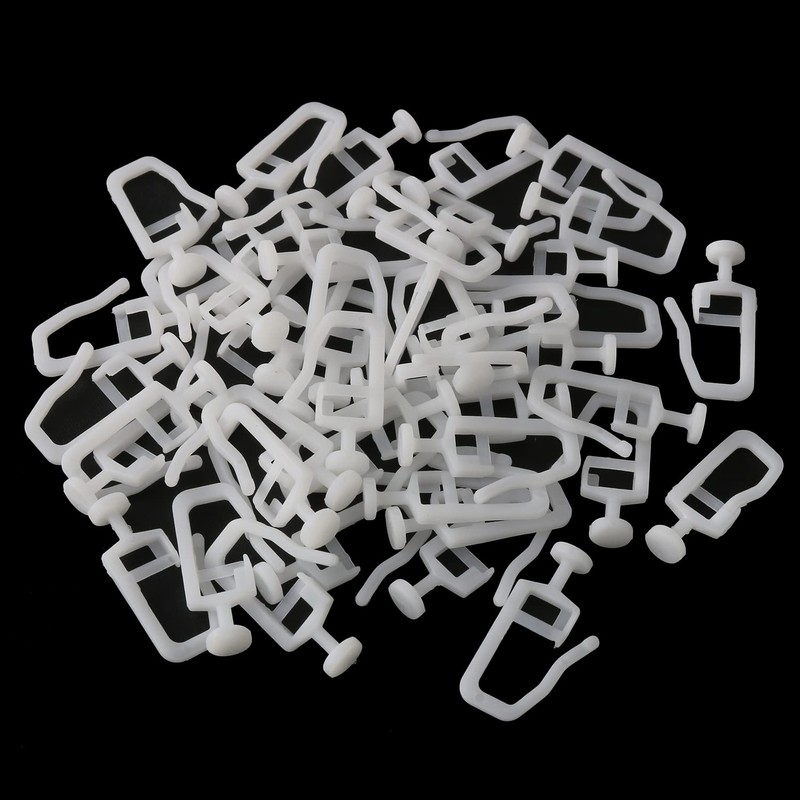 ZZLZX Curtain Track Glider Roller Hook 50PCS Curtain Gliders with