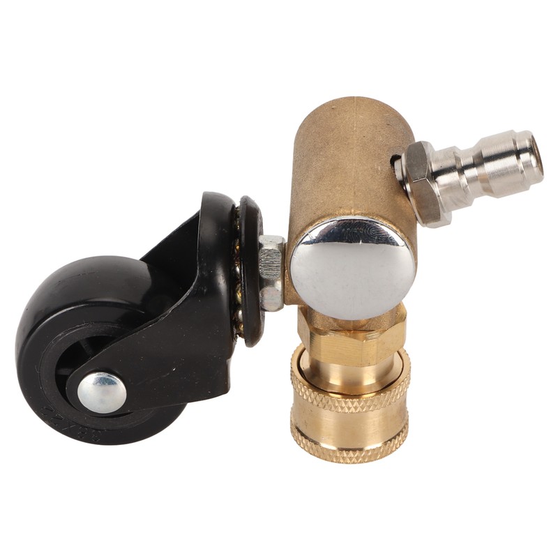 Undercarriage Cleaner Swivel Wheel with 1/4in Quick Connector Brass Pressure