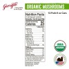 Giorgio Organic Mushrooms 4 oz (Pack of 12) Fresh Canned