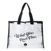 QANYEGN PVC Transparent Beach Bag, Clear Tote Bag, Outdoor Portable