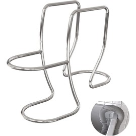 Washing Machine Drain Hose Holder, Adjustable Shape Drain Hose Holder Clamp Hook, 304 Stainless Steel Laundry Tub Hose Guide Clip, Universal Utility Sink Hose Clamp Fits All Drain Hose