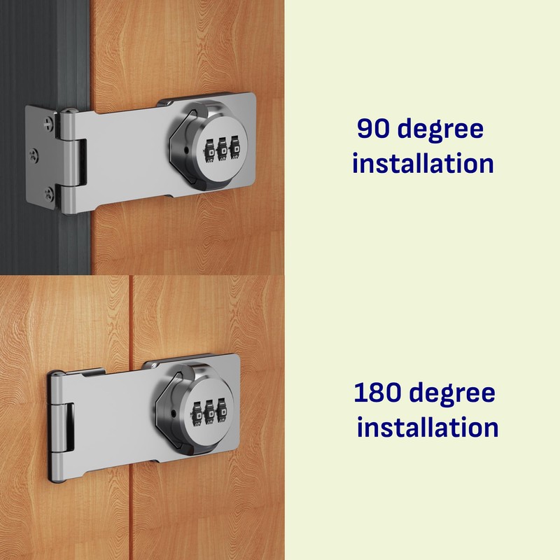 Keyless Combination Lock 3-Digit Combination Lock for Doors & Drawers