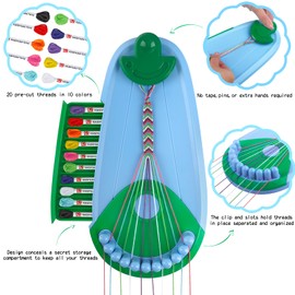 Make Your Own Friendship Bracelet, Bracelets Craft Braiding Set for Girls 6-12 Years, Make Your Own Bracelets, Creative Craft Set for Children 8-12 Years, Birthday Gift (Blue Green)