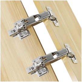 Cabinet Door Hinges Cabinet Hinges 1 Pair 175/165 Degree Hinges Concealed Hydraulic Adjustable Mounting Hinges Soft Close Cabinet Hinges (Half Overlay)
