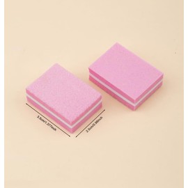 Double-Sided Mini Nail Buffer Block Colorful Sponge Nail Polish Sanding Buffer Strips Nail File Blocks Manicure Tools (20 pcs)