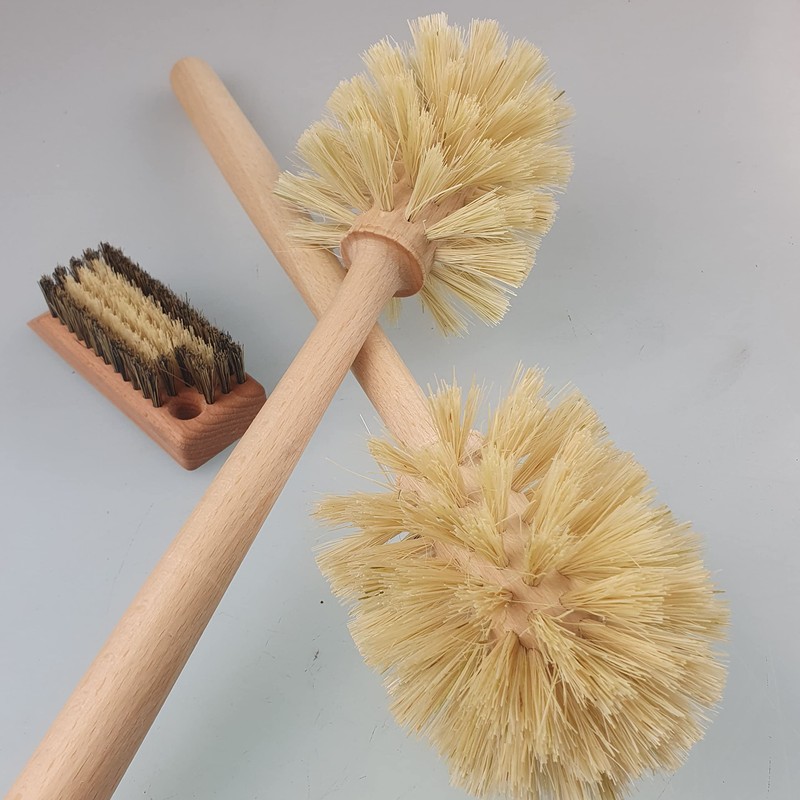 Original x-mike Toilet Brush, Oiled Beech Wood Handle with Natural