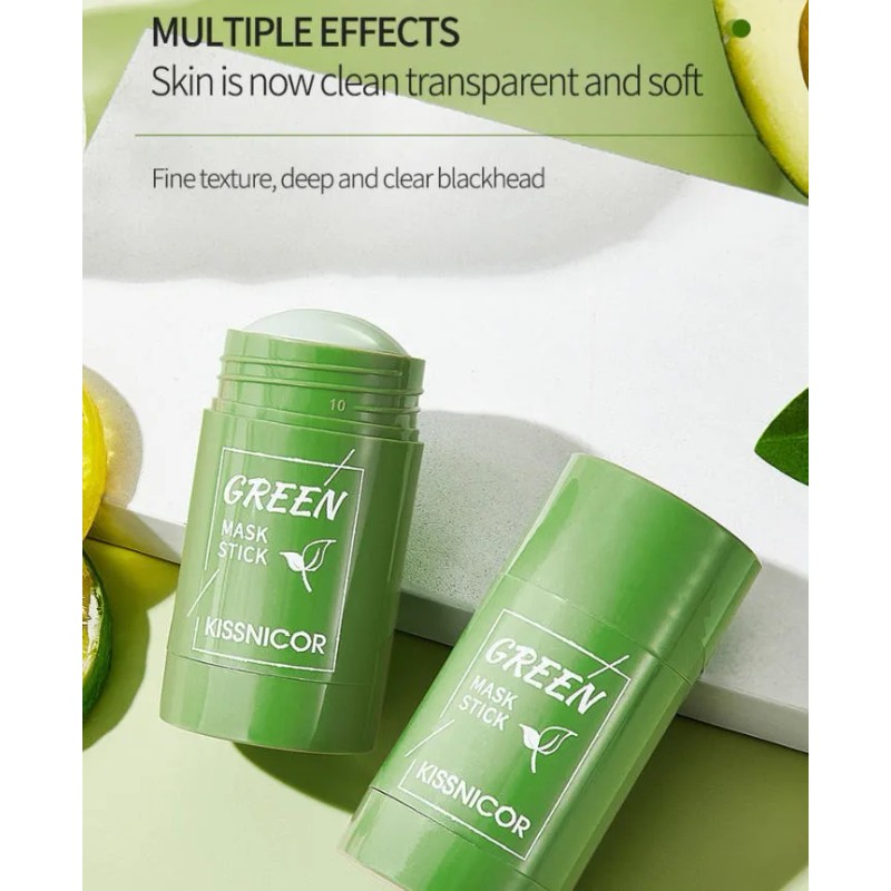 Mascarilla En Barra, Té Verde, Antiacné, Limpieza Profunda