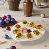 VitarayX Deviled Egg Platter Tray – Heart-Shaped Ceramic Egg Holder,