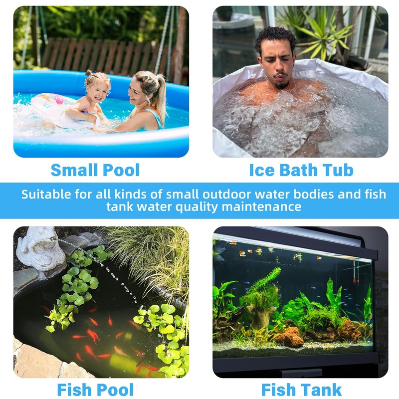TARARIUM 600GPH Cold Plunge Filter Small Pool Filter for Up