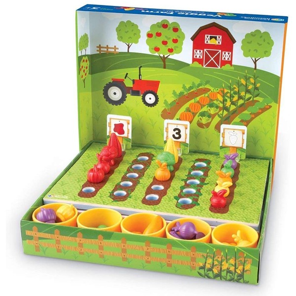 Learning Resources Veggie Farm Sorting Set, Food Sorting Game, 46 Pieces, Ages 3+