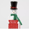 New! Nutcracker Christmas Countdown Snow Man Wood Advent Calendar 14”