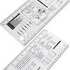 UPTTHOW Culinary Ruler Acrylic Cutting Reference Template Cooking Measurement for