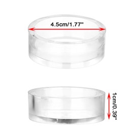 BTSKY 12Pcs 45mm Transparent Sphere Round Stands Baseball Holders - Clear Ring Display Holders Riser Display Stand for Golf Ball, Softball, Tennis Ball, Marbles, Clear Crystal Ball Display Stand