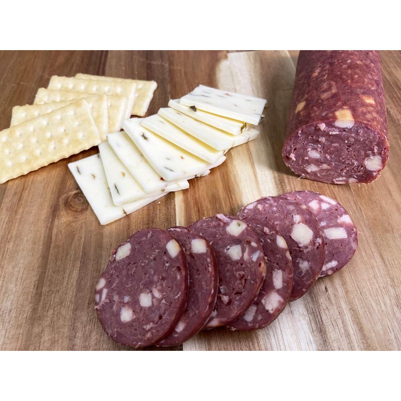 Bison Summer Sausage - BBQ Peppercheese - case of 4
