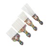 FRCOLOR Practical Haircut Styling Oil Comb 4pcs Retro Pattern Steel