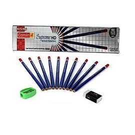 KOKUYO CAMLIN High-Density Premium Pack of 10 Pencils With Free Eraser & Sharpener