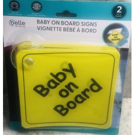 ShipN24Hours. New-Baby on Board Signs. 2 Pack. For Car. Universal Fit.