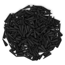 200 Unscented Charcoal Incense Cones 2" BACKFLOW - 100% Natural Blanks - Great for DIY Aromatherapy Incense Making, Waterfall Burner and Holder