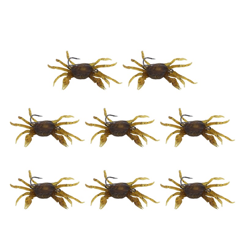 8Pcs Artificial Crab Bait 13cm 33.5g Simulation Crab Soft Lure