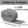 Steel Wool, 2 Rolls 100 g 0000 Steel Wool, Cuttable