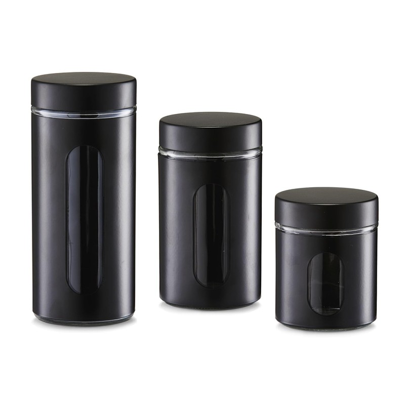 Zeller 19797 Storage Jar 1200 ml Black