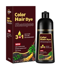 Instant Dark Coffee Hair Dye Shampoo 3 in 1 for Gray hair, Herbal Brown Hair Color Shampoo for Women and Men,100 Gray Hair Coverage,Dark Brown Hair...