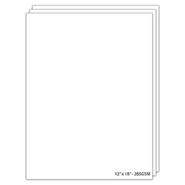 Premium Heavy White 18" x 12" Card Stock 50 pack - 100lb. Cover 285GSM - Super Smooth Matte Finish - 100% Made in the U.S.A.