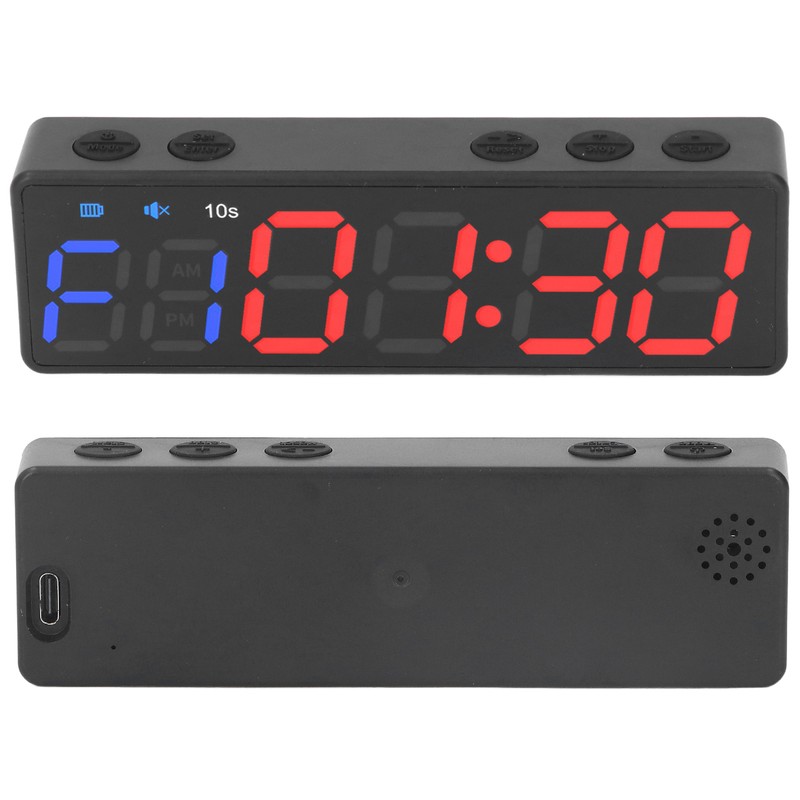 Gym Timer Portable Workout Interval Timer Fitness Clock Large Digital