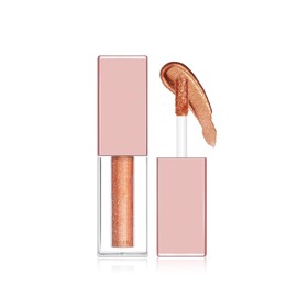 Hppsctink Lidschatten flüssig, 3.8g Funkelnder Lidschatten flüssig, Perlglanz Lidschatten flüssig, Nicht-verschmierend, Wasserfest & langanhaltend, Bronze Gold, eyeshadow