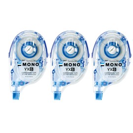 Tombow Pencil Correction Tape 0.2 inch (6 mm) MONO Mono YX (Stable Flat Body) Refill Type 39.2 ft (12 m) 3 Pieces KCC-346 (CT-YX6 x 3)