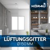 kör4u 90° bend ventilation pipe, diameter 150 mm, white, air