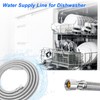 10FT Stainless Steel Braided Dishwasher Water Supply Line, 3/8" Compression