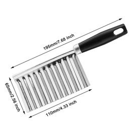 Litoexpe Crinkle Cutter/Wavy Knife for Any Vegetable, Wavy Chopper Great Crinkle Knife for Veggies, Stainless Steel Blade