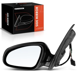 A-Premium Driver Side Power Door Mirror - Compatible with Buick Verano 2012-2017 - Heated Manual Folding Black Outside Rear View Mirror - Replace# 22762391, 22908063