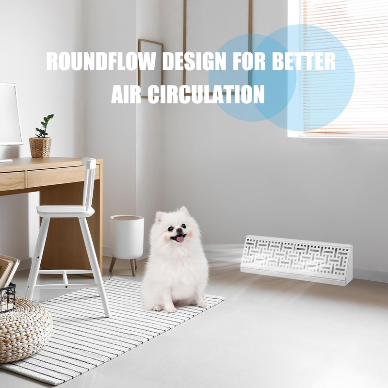 Landhoow 2 Pcs 15 Inch Baseboard Register Diffuser, Vent Covers