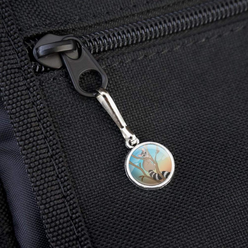 Ring-tailed Cat Antiqued Charm Clothes Purse Suitcase Backpack Zipper Pull
