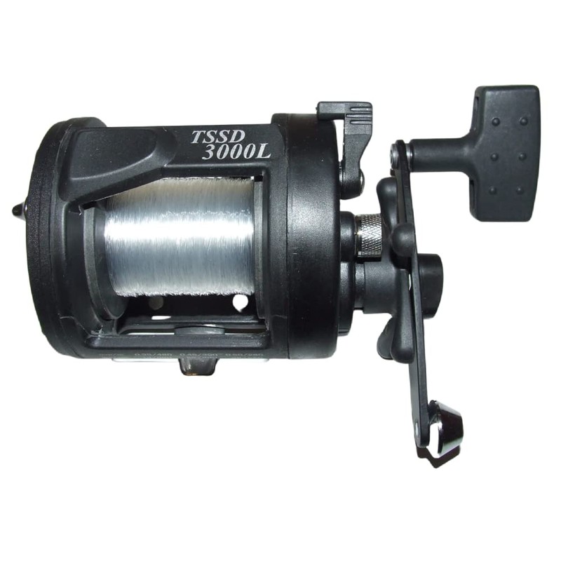 TSSD 3000L TROLLING BOAT FISHING REEL, SPOOLED WITH 30lb CLEAR