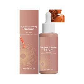 Sunscreen Tanning Drops, Natural Ingredients Liquid Tanning Drops for Women and Men, Enhance Your Natural Skin Tone, Natural Bronze, 1 Piece, 60ml