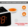 iTOMA Dual Wireless Charging Alarm Clock Radio with Bluetooth Speaker,