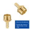 Brass Pipe Adapter, 12 Pieces 8 mm Barb x 1/2