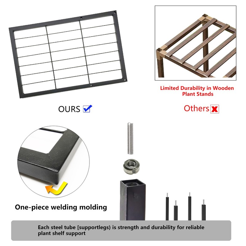 Metal Plant Stand, 6 Tier 12 Potted, Upgrade Multiple Plant
