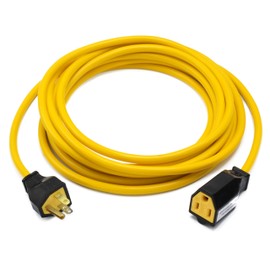 HDIUK North American USA Mains Extension Lead 3 Wire with Ground NEMA (10 Metre, Yellow)