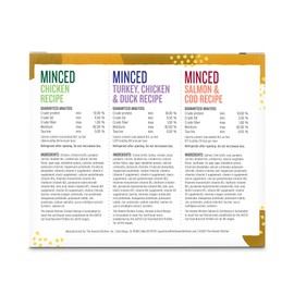 The Honest Kitchen Minced - Grain Free Wet Cat Food with Bone Broth Gravy Variety Pack, 2.8 oz (Pack of 8)