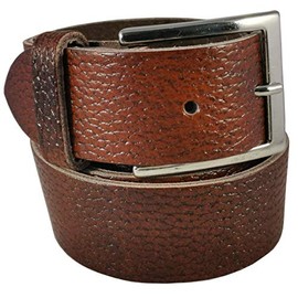 BELT UP Mens 100% Real Leather 1.5 Inch (35mm) Grain Casual Smart Jeans Belt (Brown, 3XL 44" - 49")