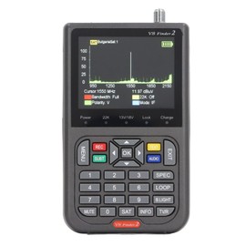 Digital Satellite Finder, 950 to 2150MHz Satellite Finder Meter, DVB S2X S2 S Signaling Receiver with 3.5 Inch Screen, Satellite Recognition for Adjusting Sat Dish