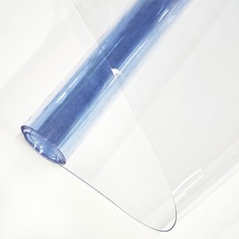 JERLITU Transparent PVC Vinyl 30cm X 122cm, 0.5mm Solid Color Waterproof Fabric Super Clear Roll for Making Handags DIY Decor Fashion Accessories Such as Hair Ornaments