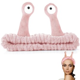 Face Wash Headband, Spa Headband, Snail Face Wash Headband,Face Washing Headband, Makeup Headbands, Face Washing Accessories for Washing Face Shower Sports Beauty Skincare（Pink）