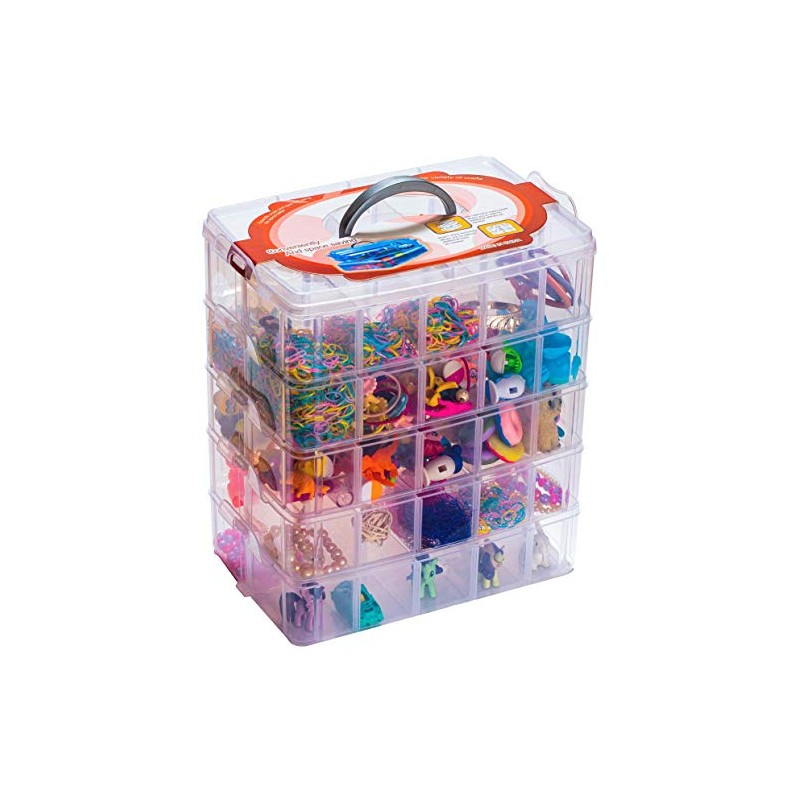 Sooyee - Contenedor apilable de 5 capas transparente