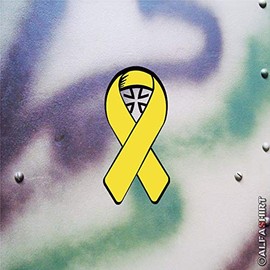 A621 Sticker Yellow Ribbon Solidarity German Army German Army Reservist 10 x 5 cm