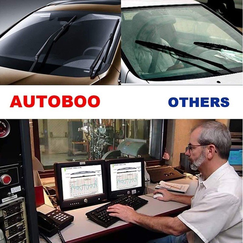 AUTOBOO 26"+22" Windshield Wipers with 16" Rear Wiper Blade Sets